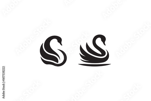 Swan logo icon vector