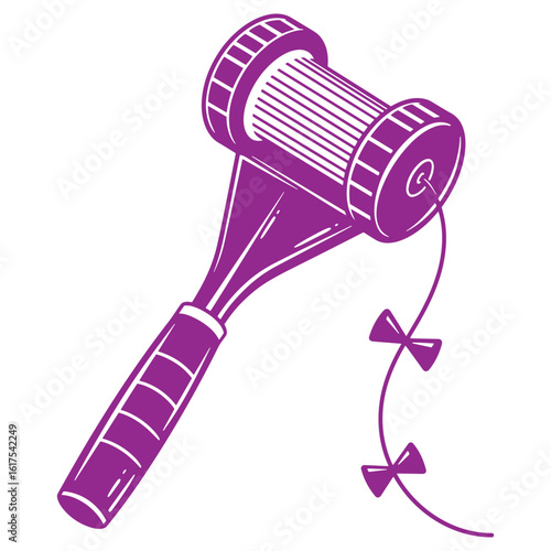 Medical otoscope icon purple illustration for healthcare and ear examination diagnostic