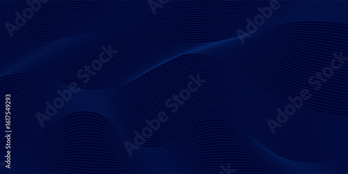 Premium background with diagonal dark blue lines pattern. Vector horizontal template for contemporary formal invitation, prestigious gift certificate, digital luxury business banner, luxury voucher.