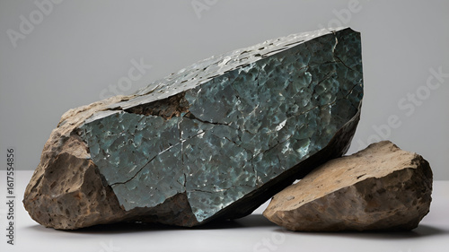 collage of a stone steel collage of a stone steel isolated on gray and black background,