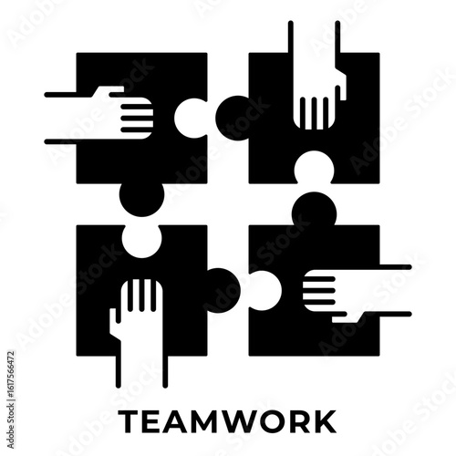 Single Icon Teamwork, Perfect for Presentation, Website, Apps and more, Icon Mixed Style