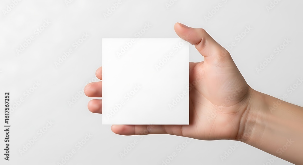 Obraz premium Square Card Held in Hand