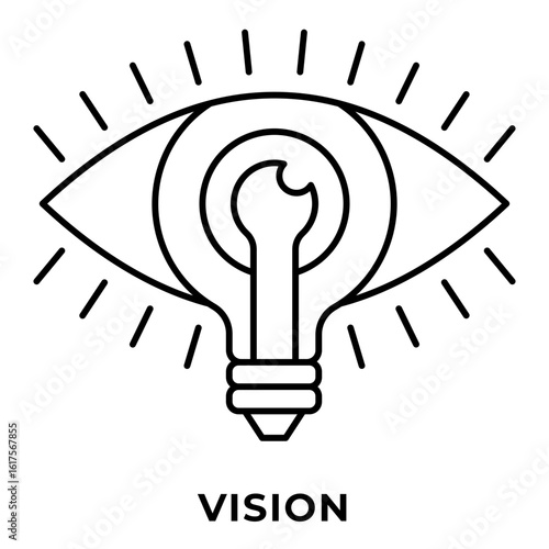 Single Icon Vision, Perfect for Presentation, Website, Apps and more, Icon Outline Style