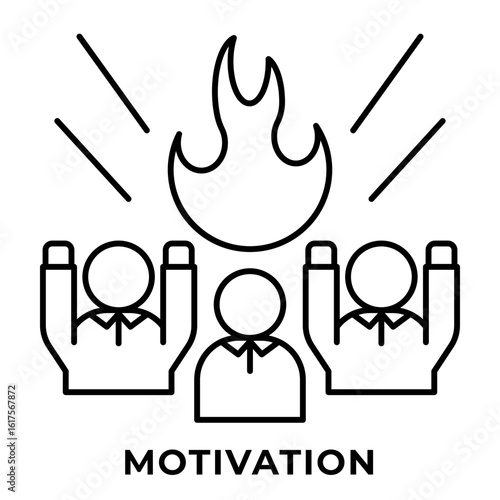 Single Icon Motivation, Perfect for Presentation, Website, Apps and more, Icon Outline Style