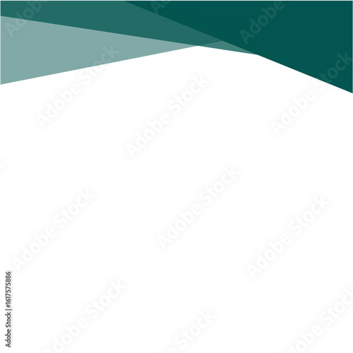 Green geometric corner shape border. Vector illustration 