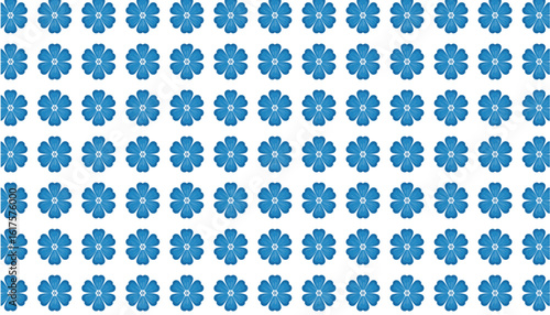 青い花柄パターン