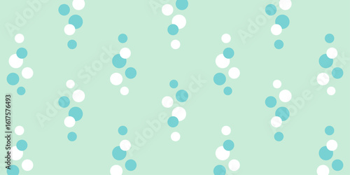 おしゃれな水玉模様の背景（グリーン）