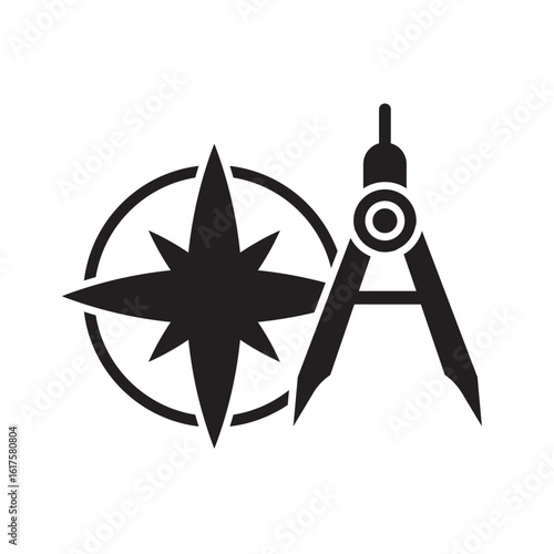 architects scale  icon  illustration  flat