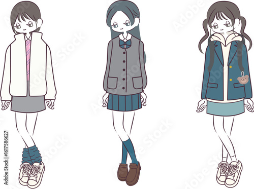 制服を着こなしている令和の女子高生
