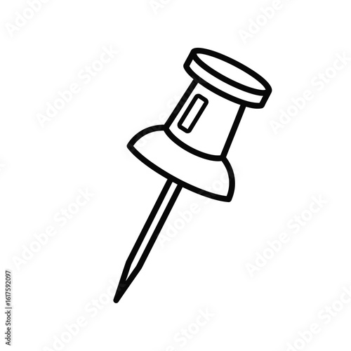 push pin isolated vector 