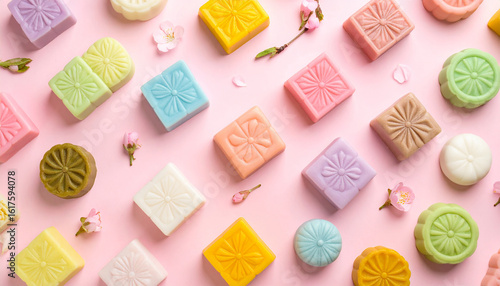 春　カラフル　生成AI　背景　