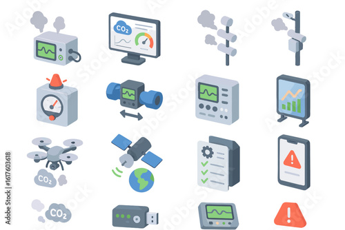 Icon alarm icons capture checklist control monitoring vector logger array data meter