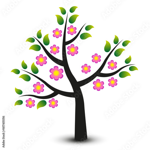 Tree Icon Logo Vector Concept of a stylized