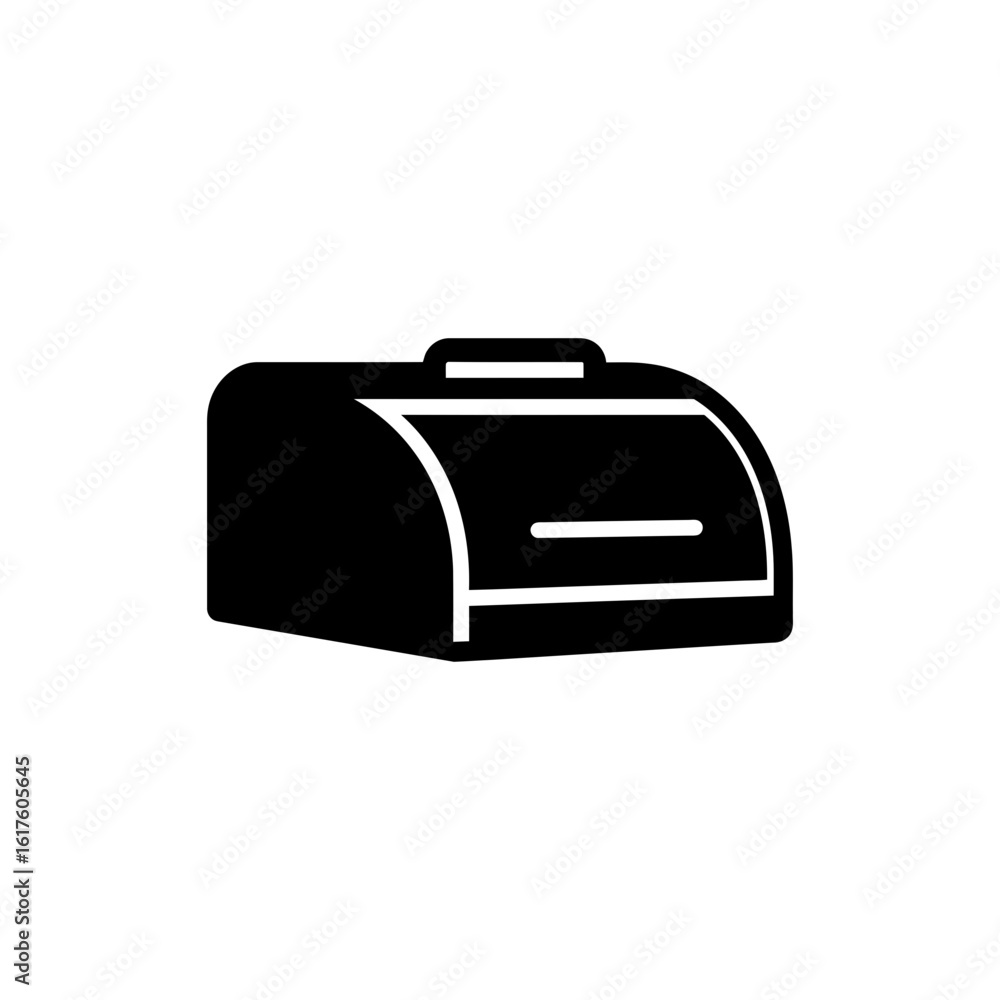 Bread Box Black Filled Icon Bread Box Black Filled Icon