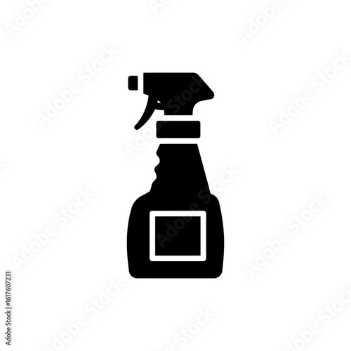  Glass Cleaner Spray Bottle Black Filled Icon