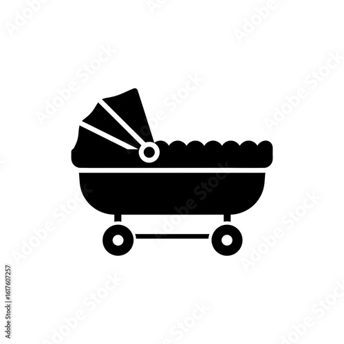 Baby Bassinet Black Filled Icon