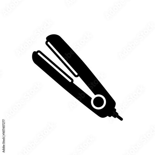  Hair straightener black filled icon personal styling tool