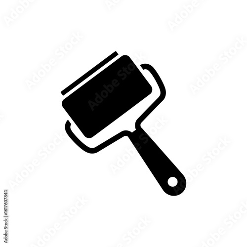 Lint Roller Black Filled Icon