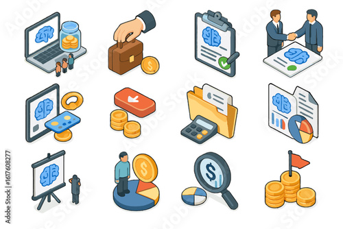 Capital crowdsourced grant funding ai report icon deal vector donation analysis financial