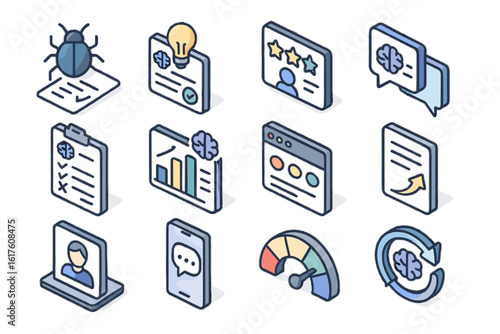 Icon improvement loop vector feedback crowdsourced user feature analytics icons satisfaction rating