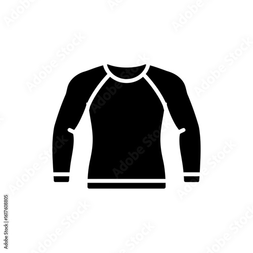  Rash Guard Swimwear Clothing Black Filled Icon