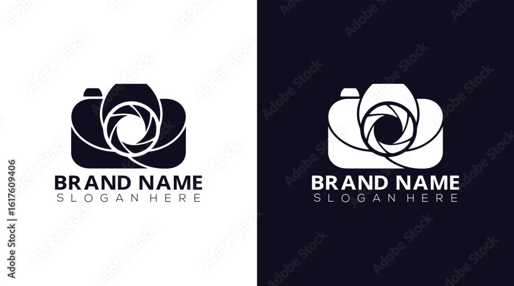 Obraz premium Camera icon Photography Typography Signature Photographer Minimalist Logo Vector Eps