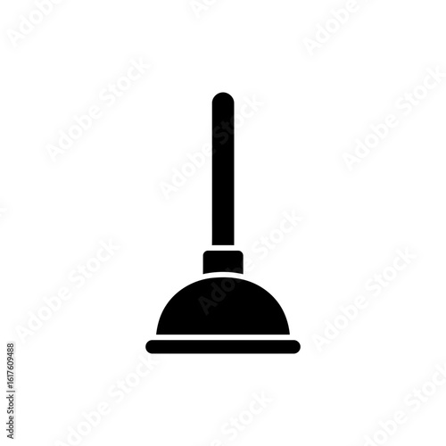  Sink plunger black filled icon household cleaning tool