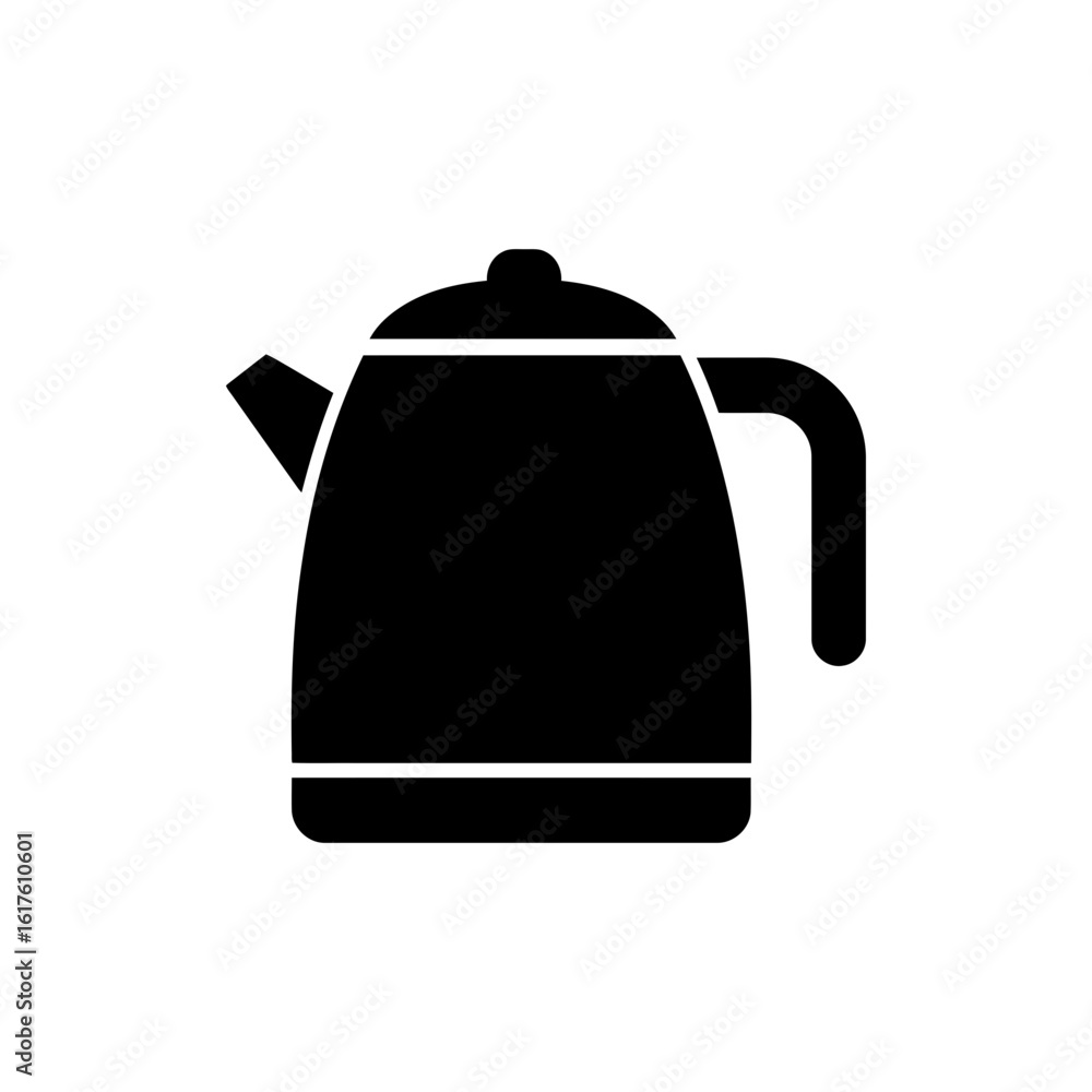 Obraz premium Travel Kettle Portable Appliance Black Filled Icon