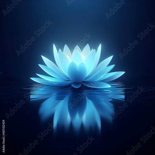 blue flower on a dark background
