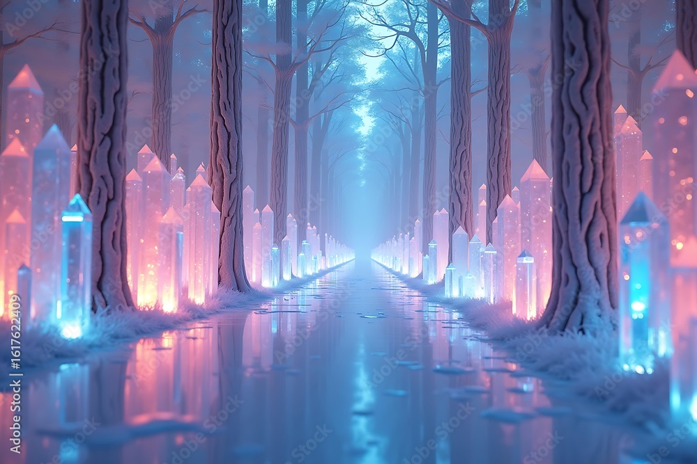 Obraz premium Crystal Forest Path