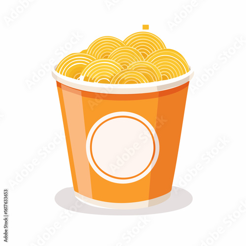 カップラーメン単体のシンプルなベクター素材