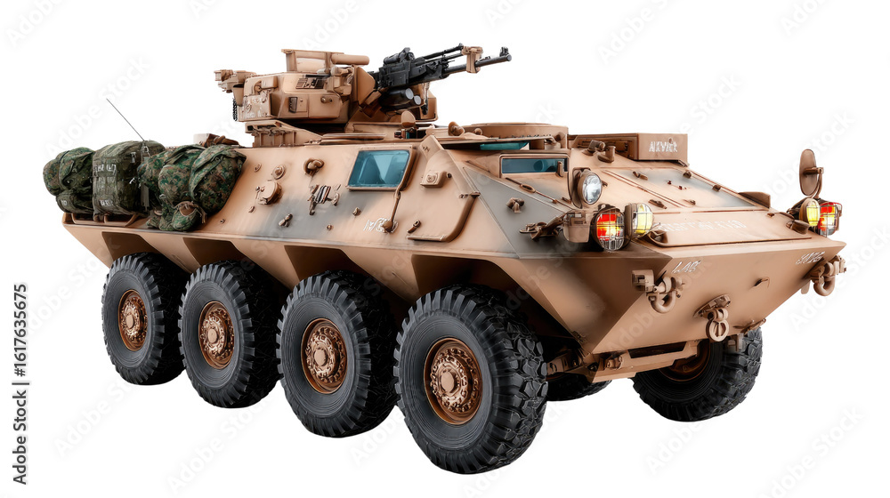 Armored Combat Vehicle: A formidable armored combat vehicle stands ready, embodying military power and technological prowess. The machine exhibits robust design and modern military engineering. Armored Combat Vehicle: A formidable armored combat vehicle stands ready, embodying military power and technological prowess. The machine exhibits robust design and modern military engineering.