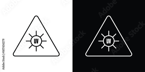 UV light do not look signs design. Thin graphic elements vector illustration