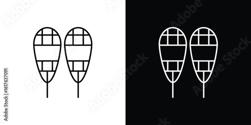 Snowshoes icon design. Thin graphic elements vector illustration