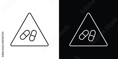 Side effects signs design. Thin graphic elements vector illustration