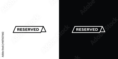 Reserved icon design. Thin graphic elements vector illustration