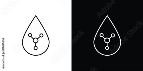 Retinol icon design. Thin graphic elements vector illustration