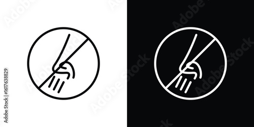 No smell signs design. Thin graphic elements vector illustration