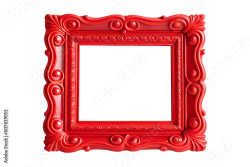 red frame isolated on white