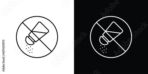No salt signs design. Thin graphic elements vector illustration