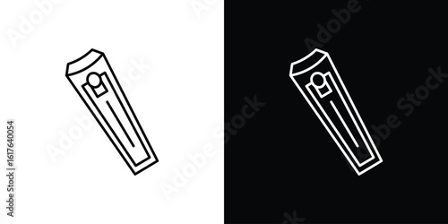 Nail clipper icon design. Thin graphic elements vector illustration
