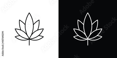 Marijuana icon design. Thin graphic elements vector illustration