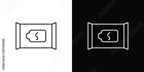 Makeup remover wipes icon design. Thin graphic elements vector illustration
