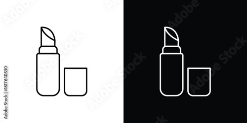 Lipstick icon design. Thin graphic elements vector illustration