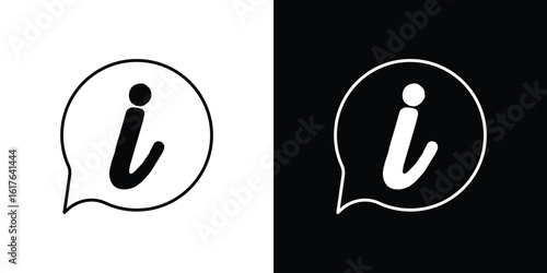 Information icon design. Thin graphic elements vector illustration