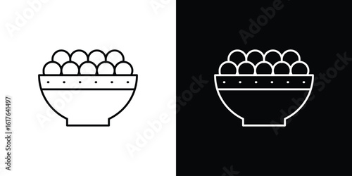 Iftar meal ramadan icon design. Thin graphic elements vector illustration