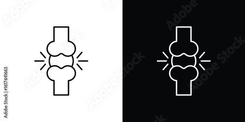 Herniated disc icon design. Thin graphic elements vector illustration