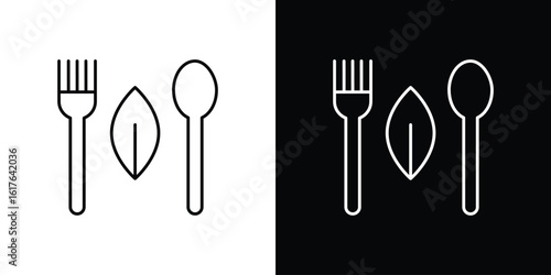 Healthy food icon design. Thin graphic elements vector illustration