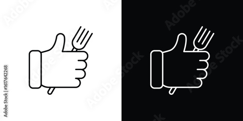 Good food icon design. Thin graphic elements vector illustration