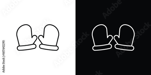 Gloves icon design. Thin graphic elements vector illustration